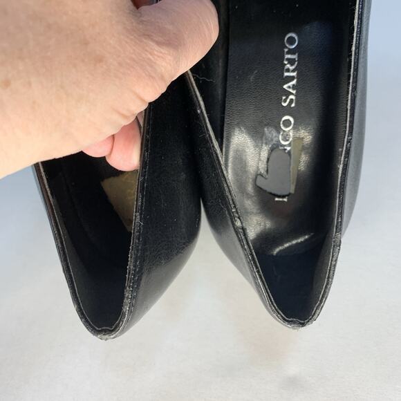 Franco Sarto Rosalie Womens Heels Sz 8 M Black Academia Witchy 3.25" Block Heel - Picture 14 of 16